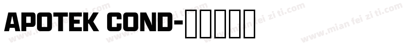 APOTEK COND字体转换